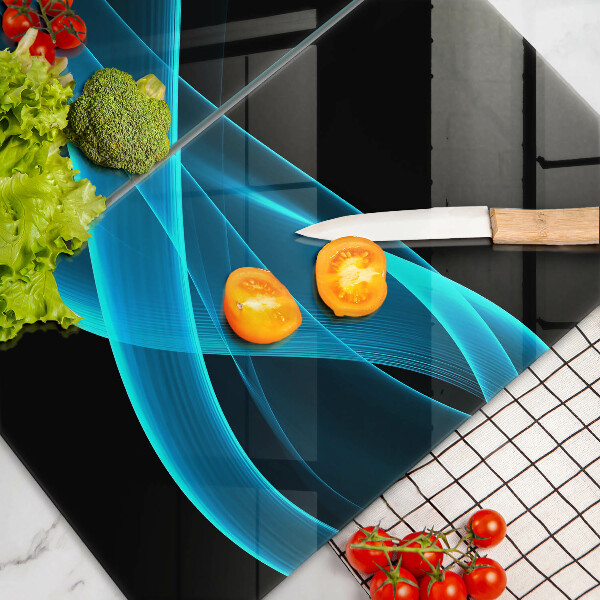 Copri piano cottura in vetro Astrazione blu