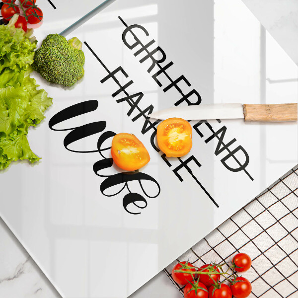 Copri piano cottura in vetro Iscrizione frase modello