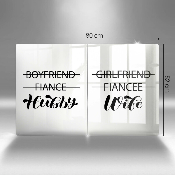 Copri piano cottura in vetro Iscrizione frase modello