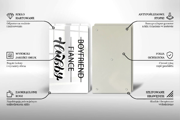 Copri piano cottura in vetro Iscrizione frase modello