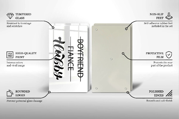 Copri piano cottura in vetro Iscrizione frase modello
