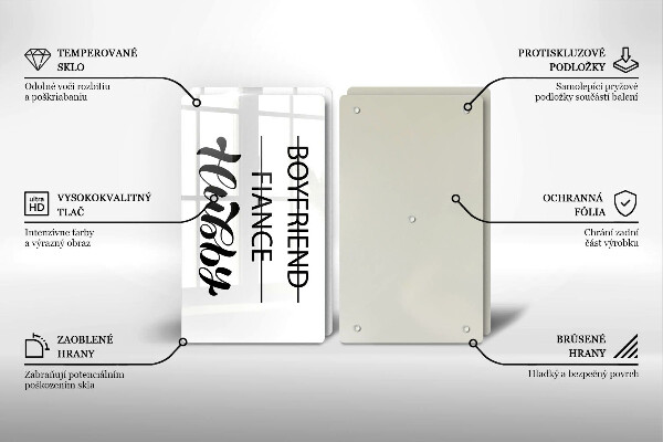 Copri piano cottura in vetro Iscrizione frase modello