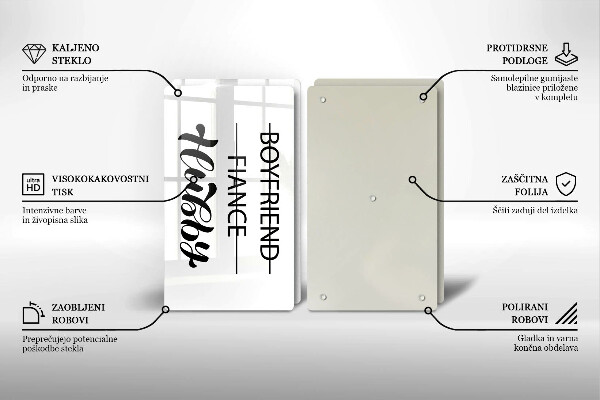 Copri piano cottura in vetro Iscrizione frase modello