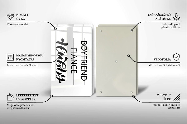 Copri piano cottura in vetro Iscrizione frase modello