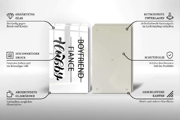 Copri piano cottura in vetro Iscrizione frase modello