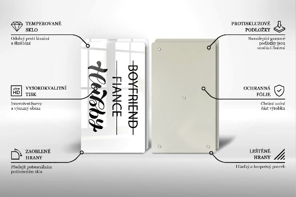 Copri piano cottura in vetro Iscrizione frase modello