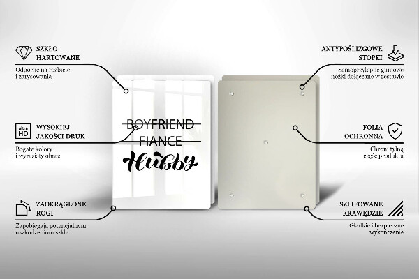 Copri piano cottura in vetro Iscrizione frase modello