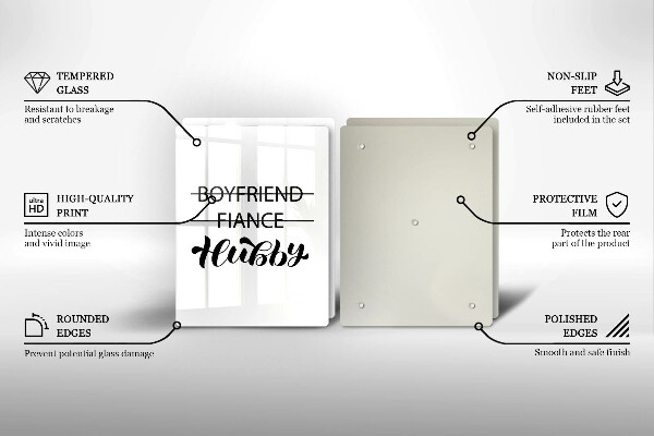 Copri piano cottura in vetro Iscrizione frase modello