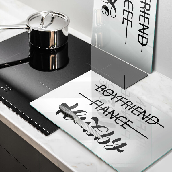 Copri piano cottura in vetro Iscrizione frase modello