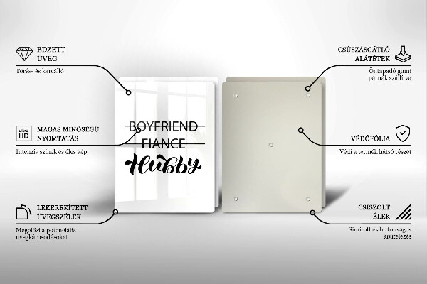 Copri piano cottura in vetro Iscrizione frase modello