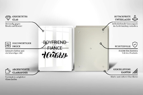 Copri piano cottura in vetro Iscrizione frase modello