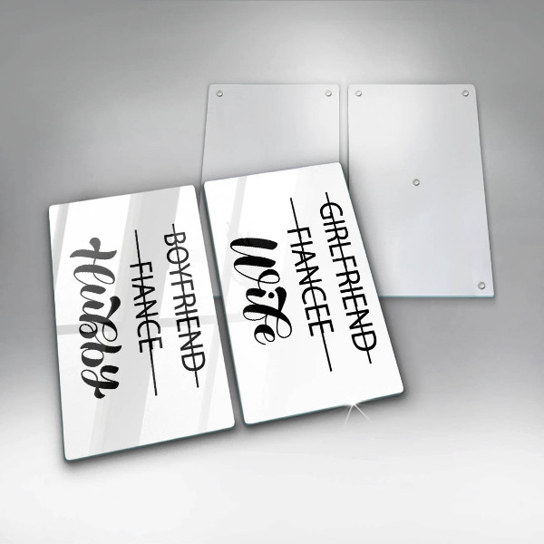 Copri piano cottura in vetro Iscrizione frase modello