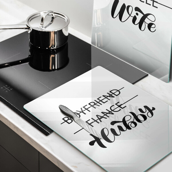 Copri piano cottura in vetro Iscrizione frase modello