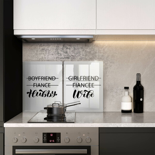 Copri piano cottura in vetro Iscrizione frase modello