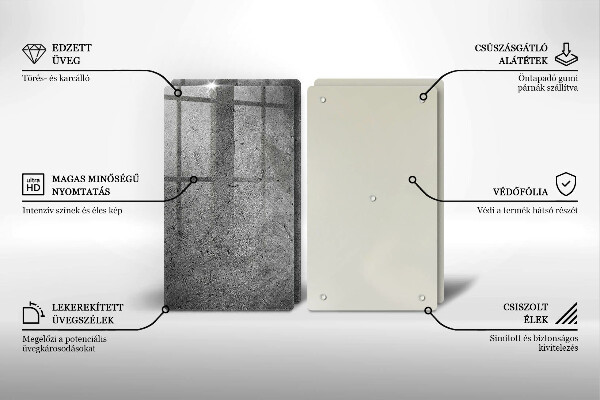 Copri piano cottura in vetro Struttura in pietra concreta