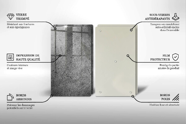 Copri piano cottura in vetro Struttura in pietra concreta