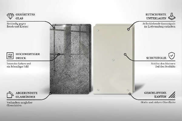 Copri piano cottura in vetro Struttura in pietra concreta