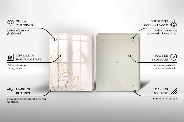 Copri piano cottura in vetro Contorni di fiori