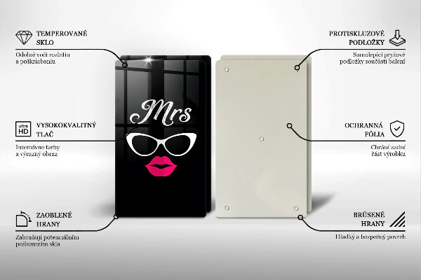 Copri piano cottura in vetro Mrs Mr