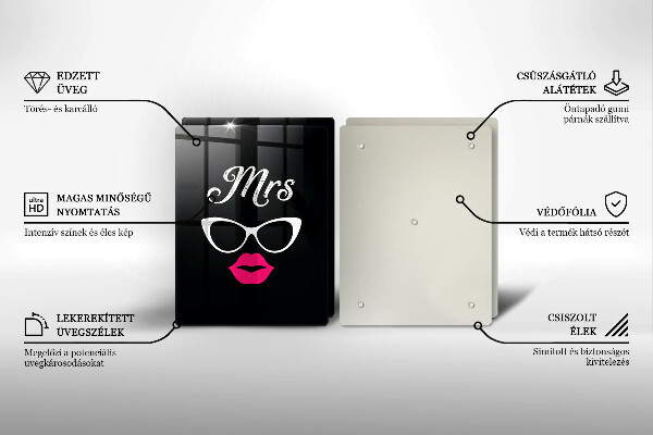 Copri piano cottura in vetro Mrs Mr