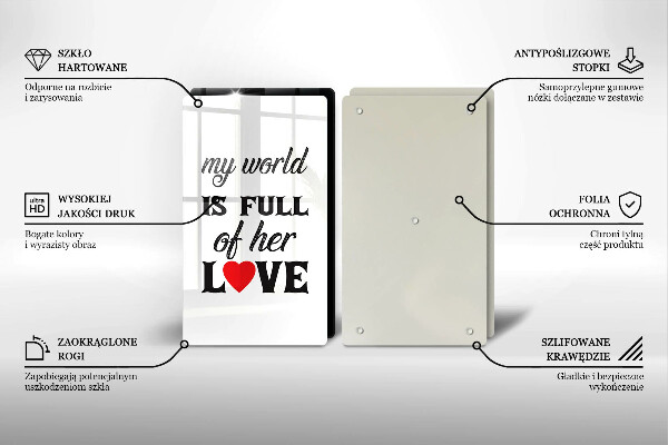 Copri piano cottura in vetro Iscrizione frase