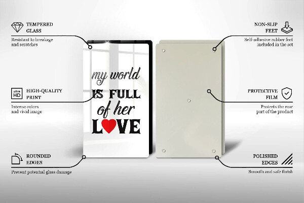 Copri piano cottura in vetro Iscrizione frase