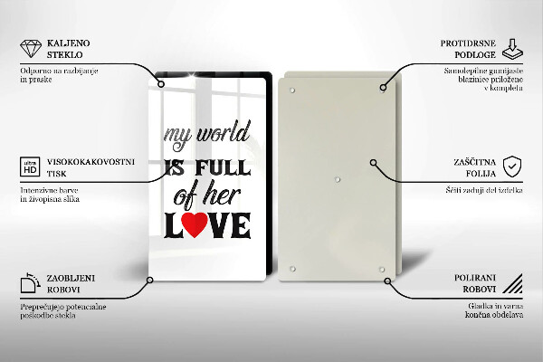 Copri piano cottura in vetro Iscrizione frase