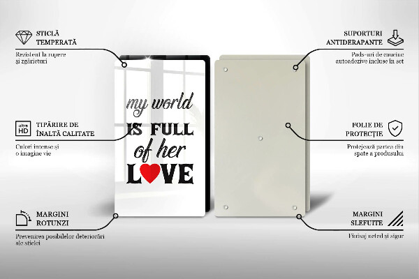 Copri piano cottura in vetro Iscrizione frase