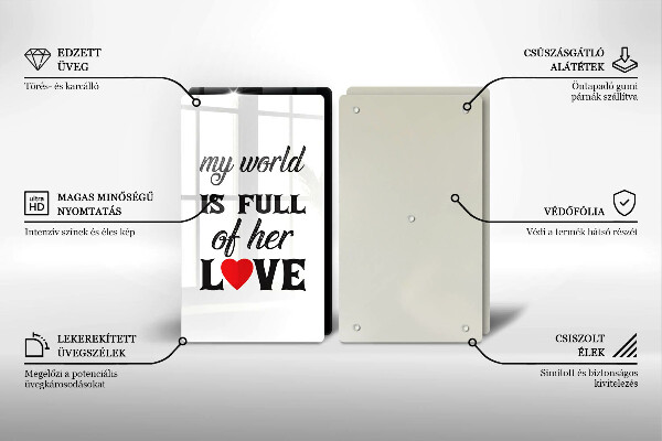 Copri piano cottura in vetro Iscrizione frase