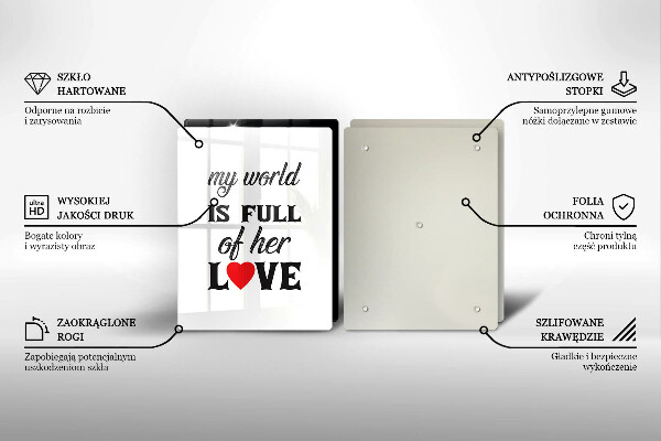 Copri piano cottura in vetro Iscrizione frase