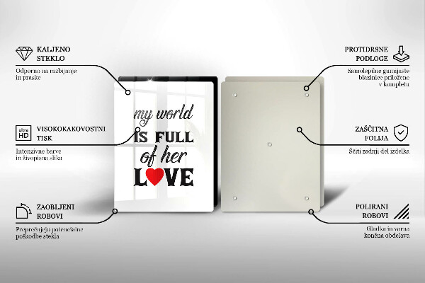 Copri piano cottura in vetro Iscrizione frase