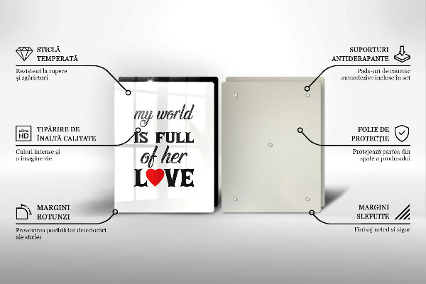 Copri piano cottura in vetro Iscrizione frase