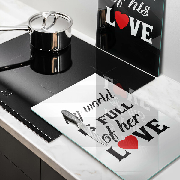 Copri piano cottura in vetro Iscrizione frase