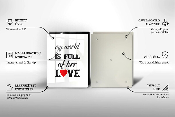 Copri piano cottura in vetro Iscrizione frase