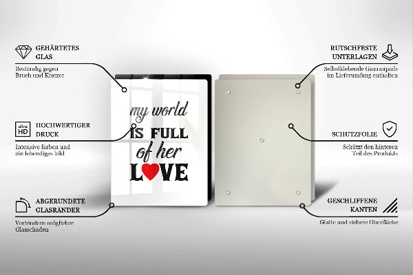 Copri piano cottura in vetro Iscrizione frase