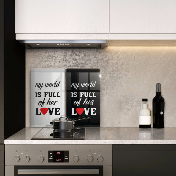 Copri piano cottura in vetro Iscrizione frase