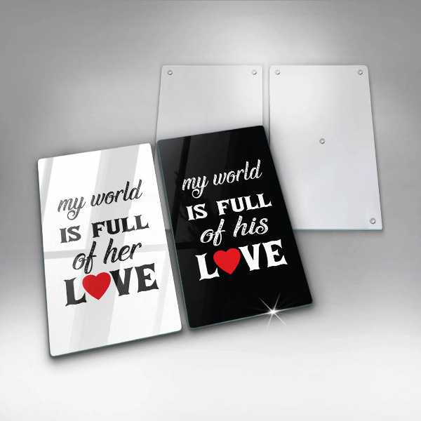 Copri piano cottura in vetro Iscrizione frase