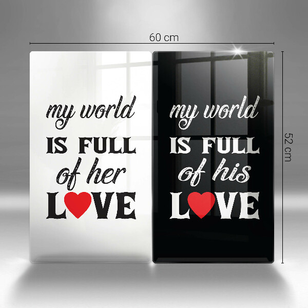 Copri piano cottura in vetro Iscrizione frase