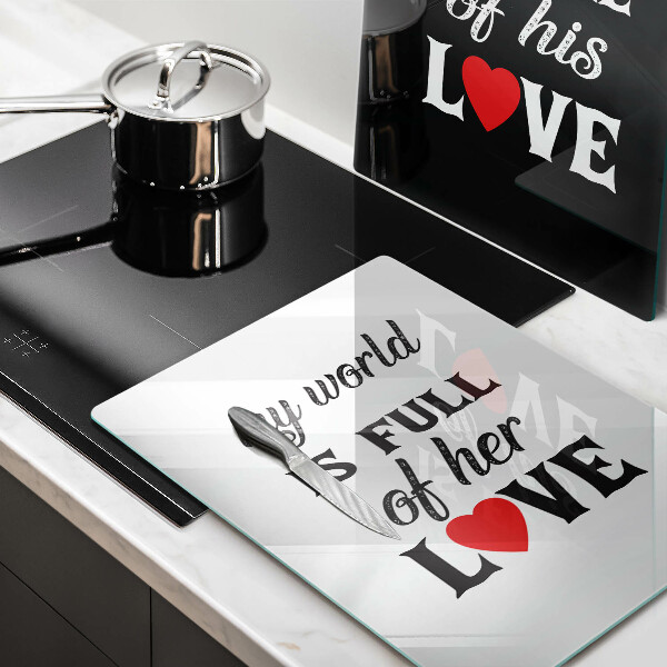 Copri piano cottura in vetro Iscrizione frase