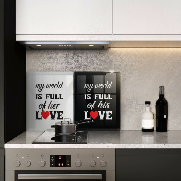 Copri piano cottura in vetro Iscrizione frase