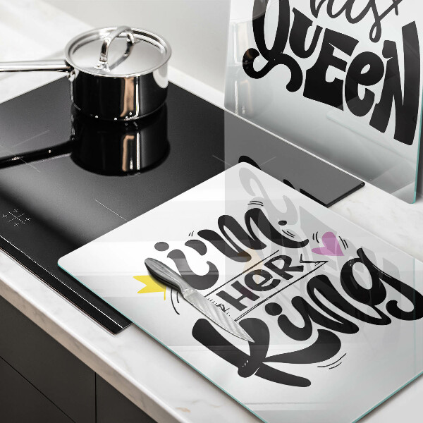 Copri piano cottura in vetro Iscrizione frase