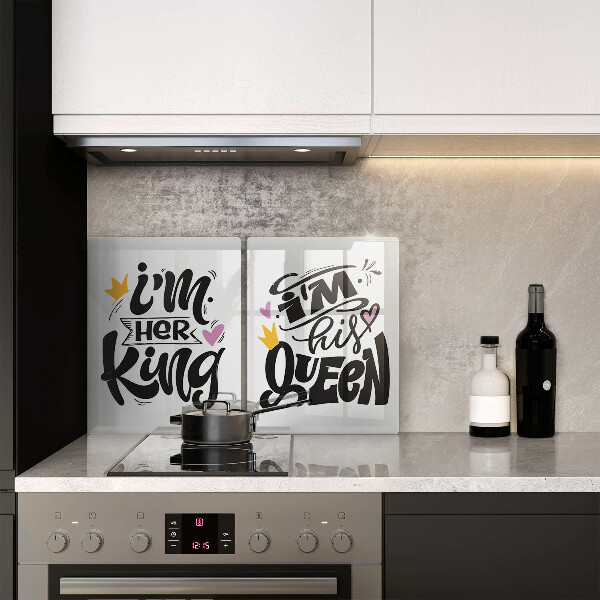 Copri piano cottura in vetro Iscrizione frase