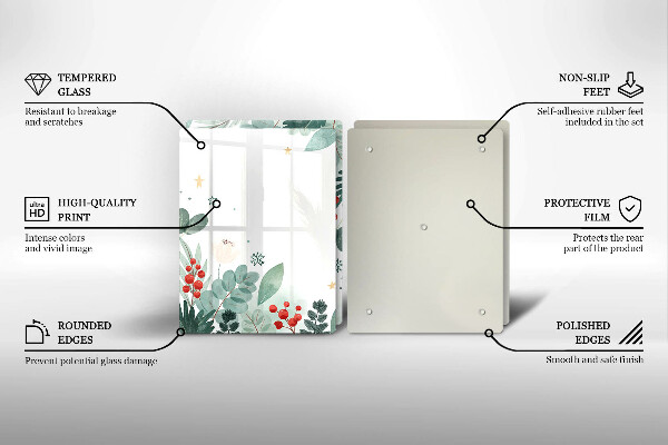 Copri piano cottura in vetro Foglie ad acquerello