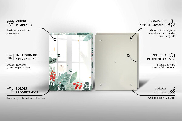 Copri piano cottura in vetro Foglie ad acquerello