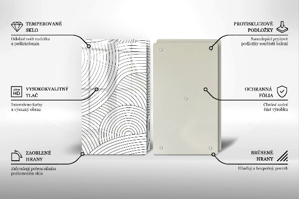 Copertura piano cottura Astrazione delle linee nere