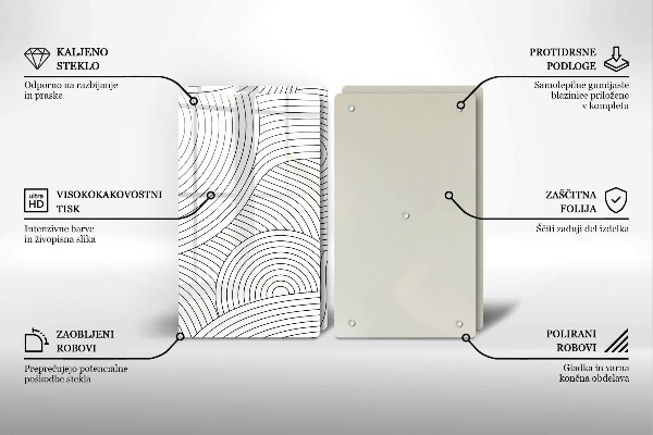 Copertura piano cottura Astrazione delle linee nere