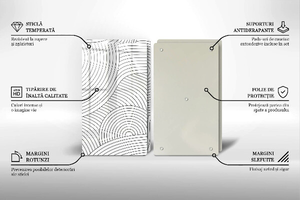 Copertura piano cottura Astrazione delle linee nere