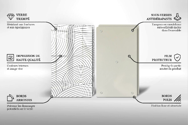 Copertura piano cottura Astrazione delle linee nere
