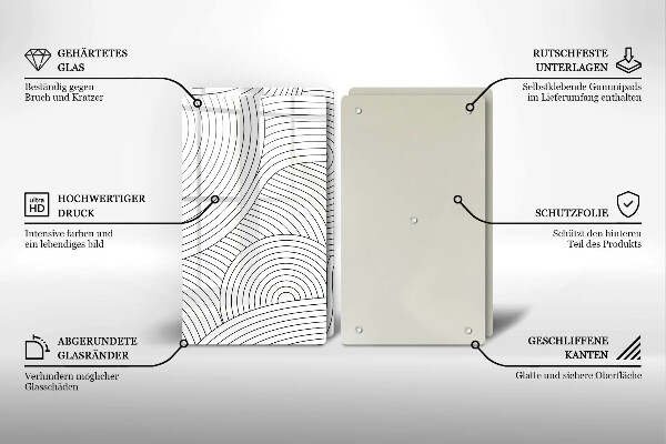 Copertura piano cottura Astrazione delle linee nere