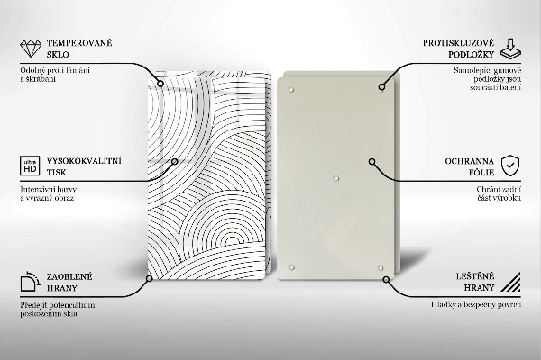 Copertura piano cottura Astrazione delle linee nere
